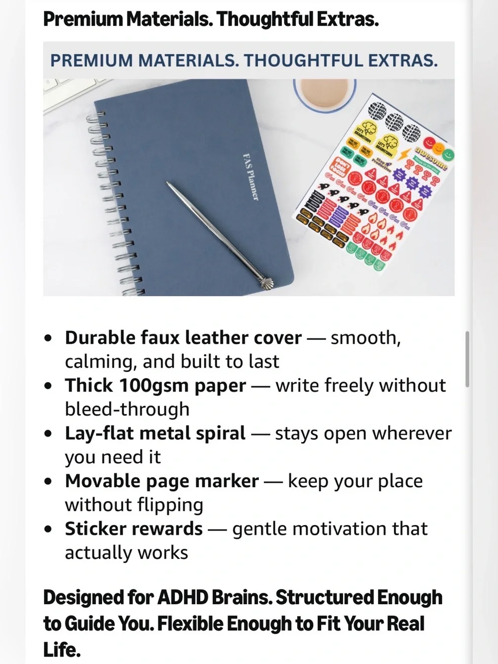 NWT Joytiva 12-Week Cycle Undated ADHD Planner for Neurodivergent Adults